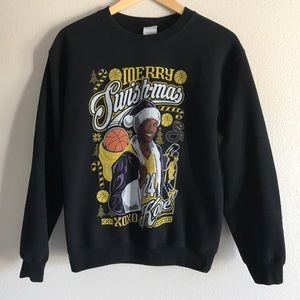 Vtg Kobe Bryant Christmas Sweatshirt Lakers Small